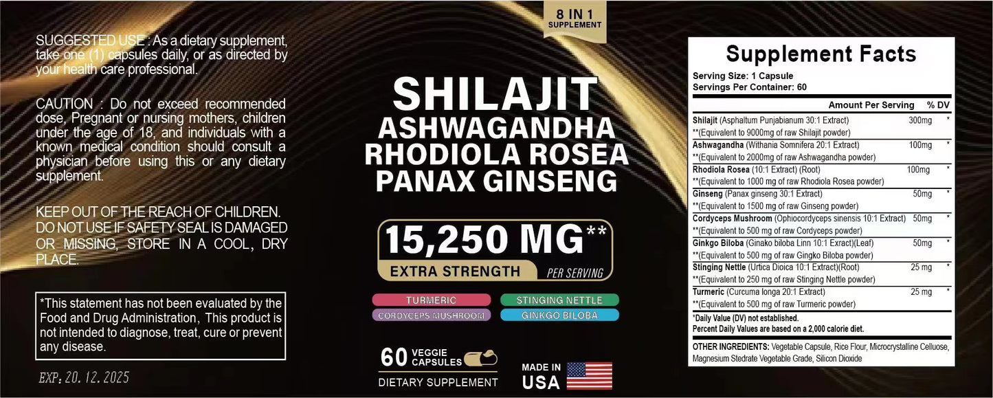 Zoyava 8in1 Vitamin ( Shilajit &Ashwagandha)