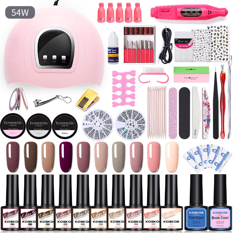 Sequin Nail Beauty Polish Gel Kit Light Machine